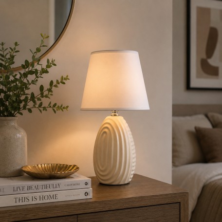Lampada da tavolo LETI BEIGE 22cm x 11cm x 10cm
