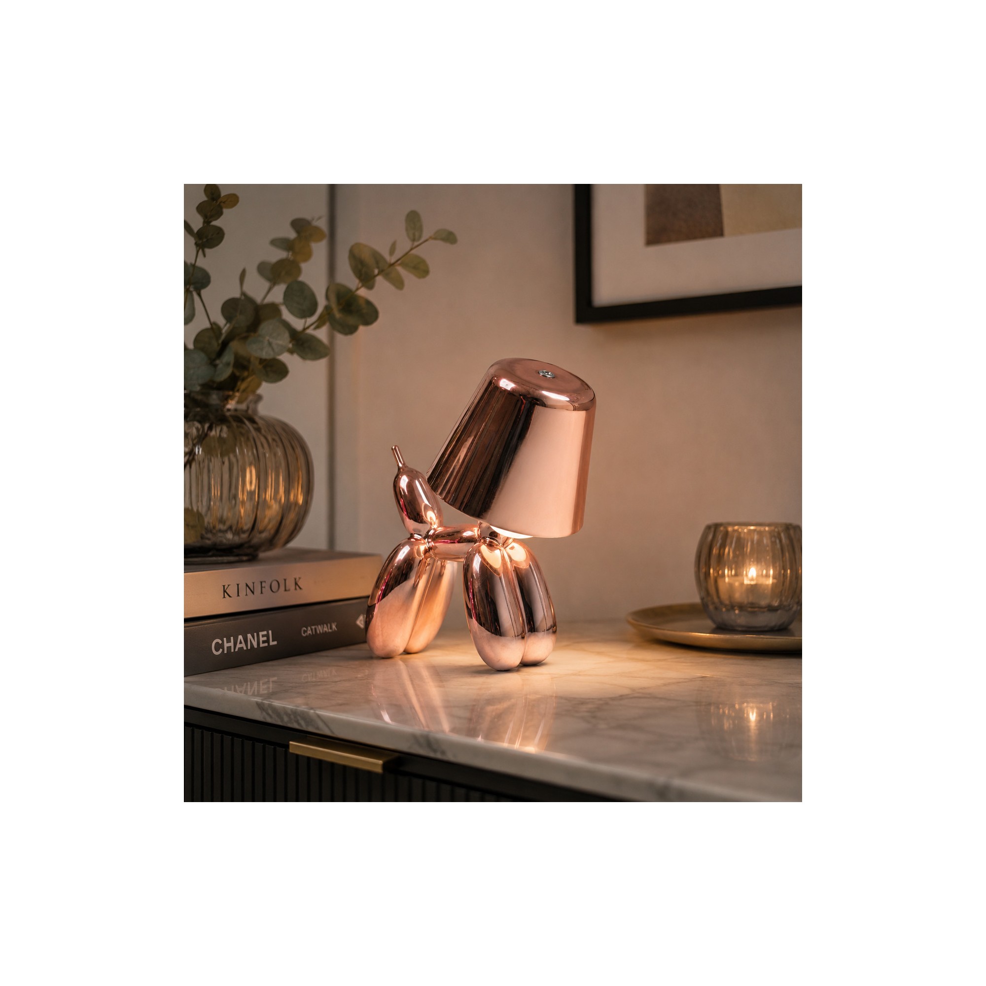 Giulia Grillo Lampada da tavolo LED Balloon Dog Oro Rosa
