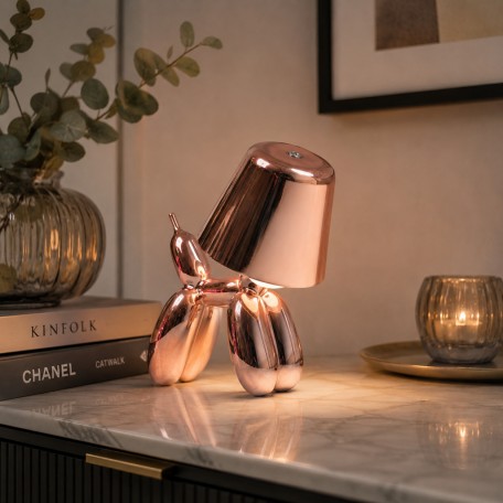 Lampada da tavolo LED Balloon Dog Oro Rosa
