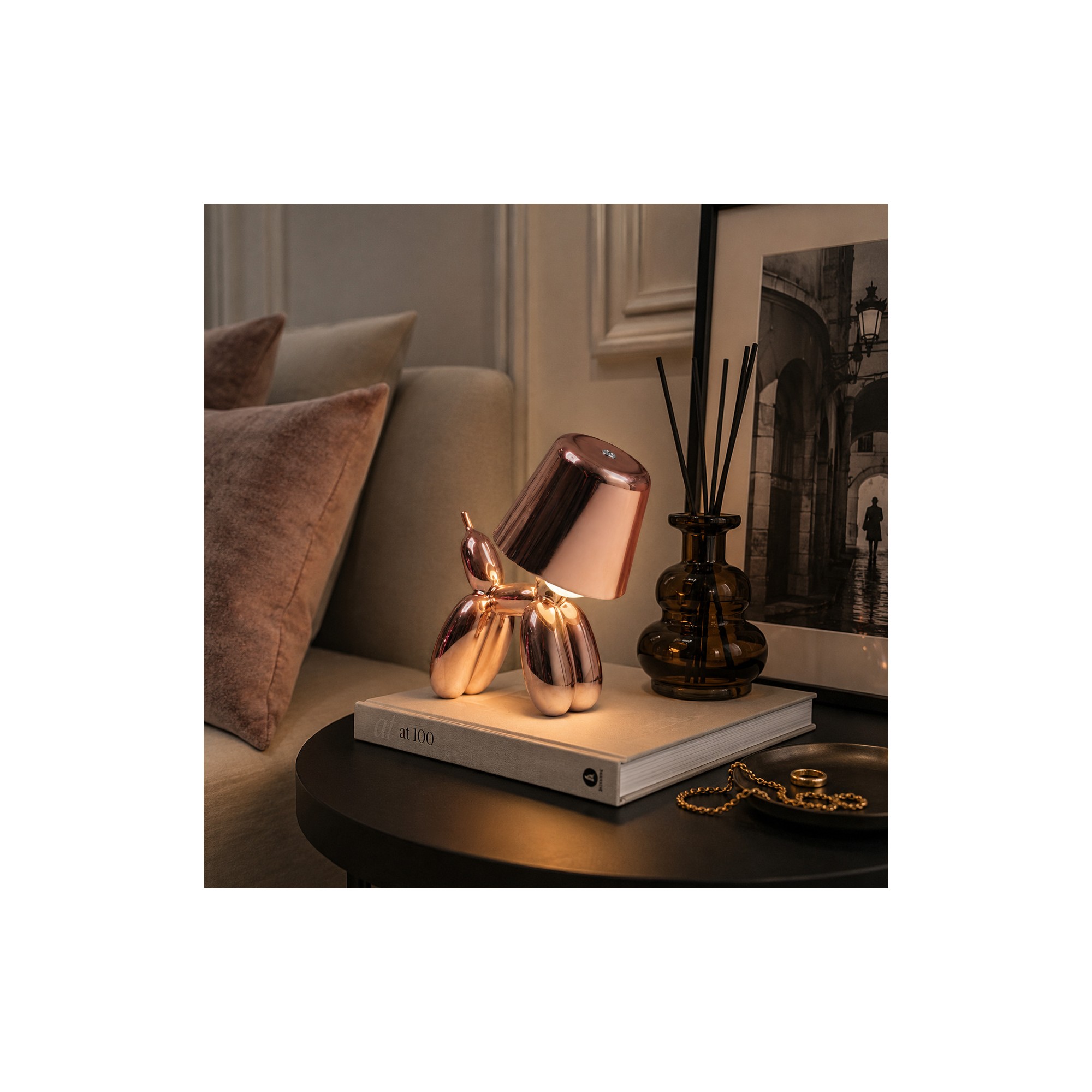 Giulia Grillo Lampada da tavolo LED Balloon Dog Oro Rosa