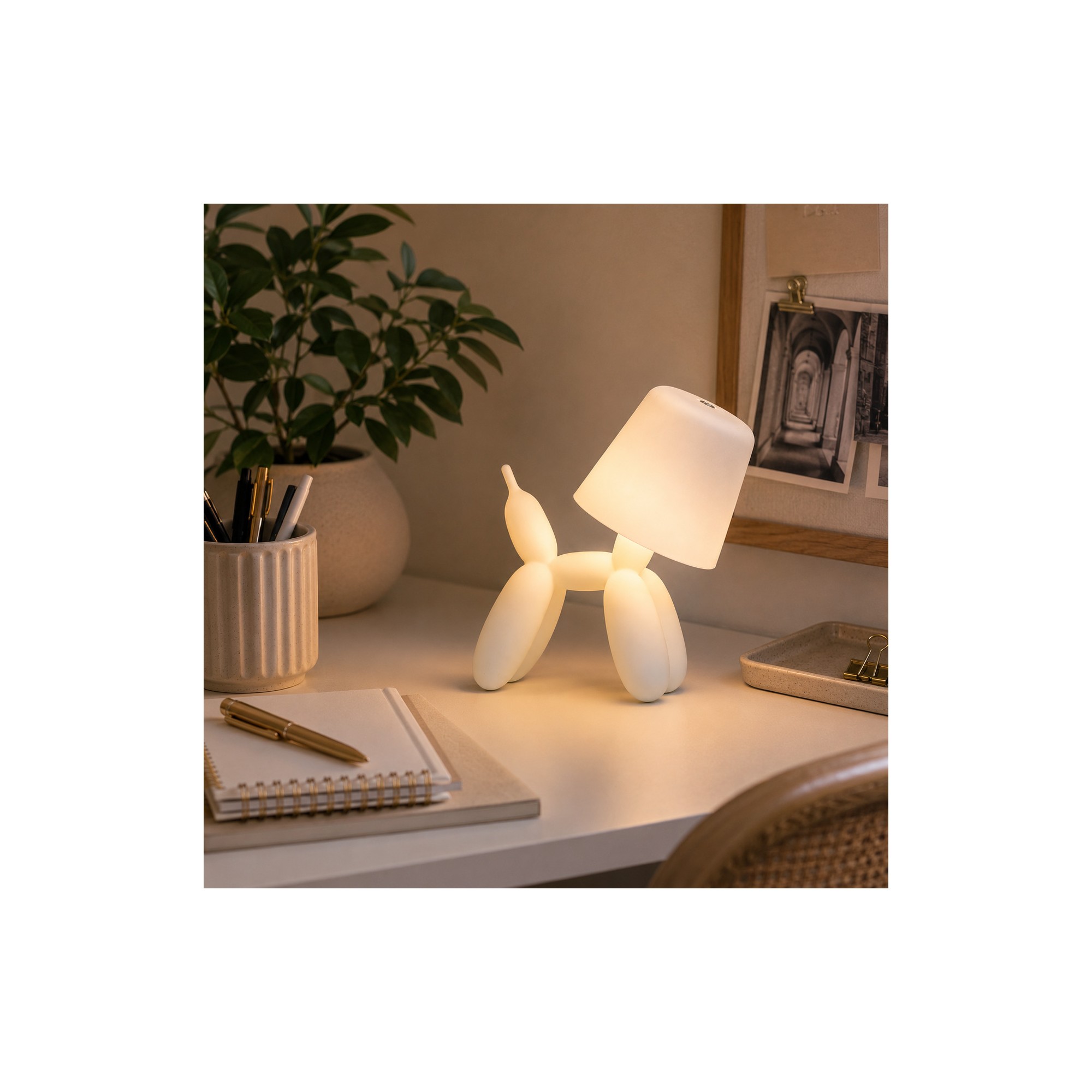 Giulia Grillo Lampada da tavolo LED Balloon Dog Bianca