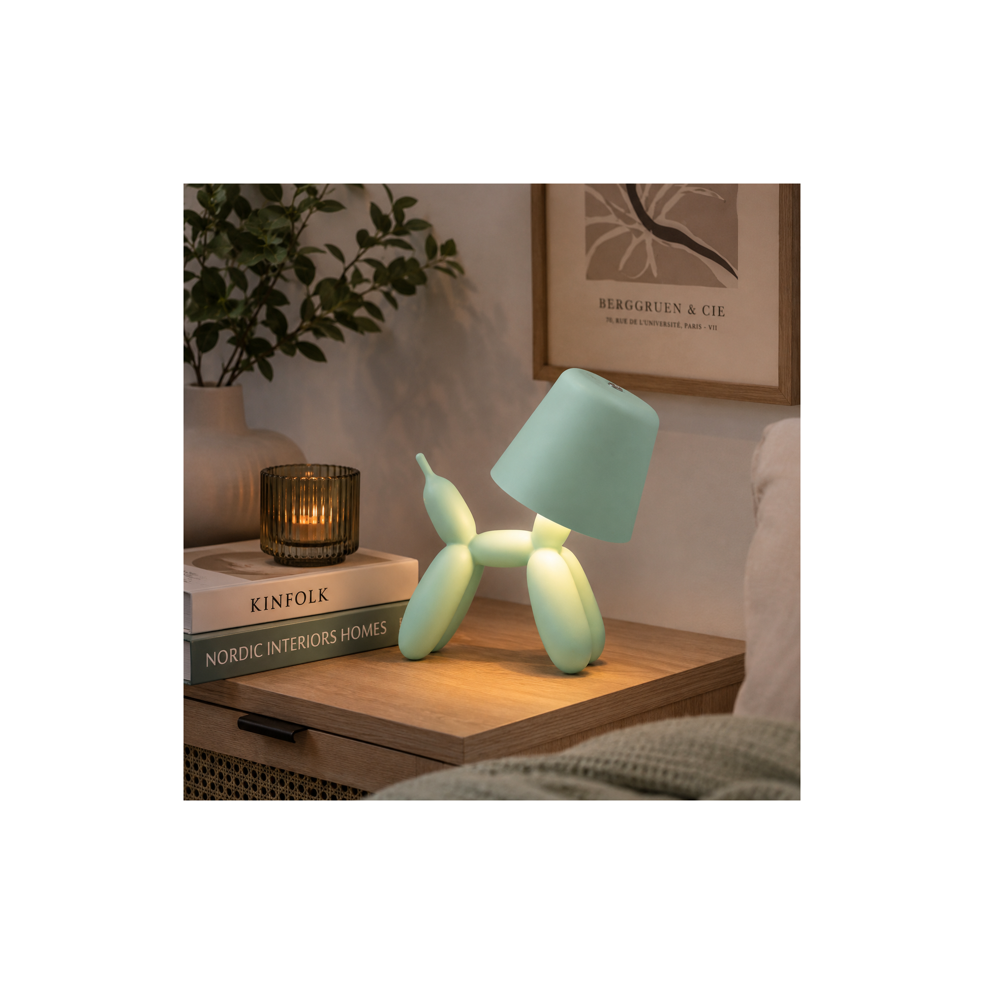 Giulia Grillo Lampada da tavolo LED Balloon Dog Verde