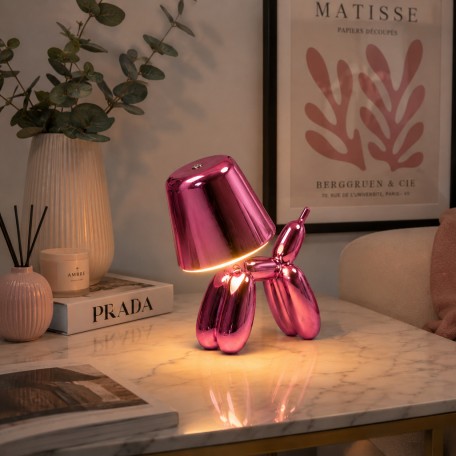 Lampada da tavolo LED Balloon Dog Fucsia