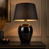 Lampada da tavolo in ceramica nera 35 cm