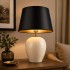 Lampada da tavolo in ceramica bianco crema 35 cm