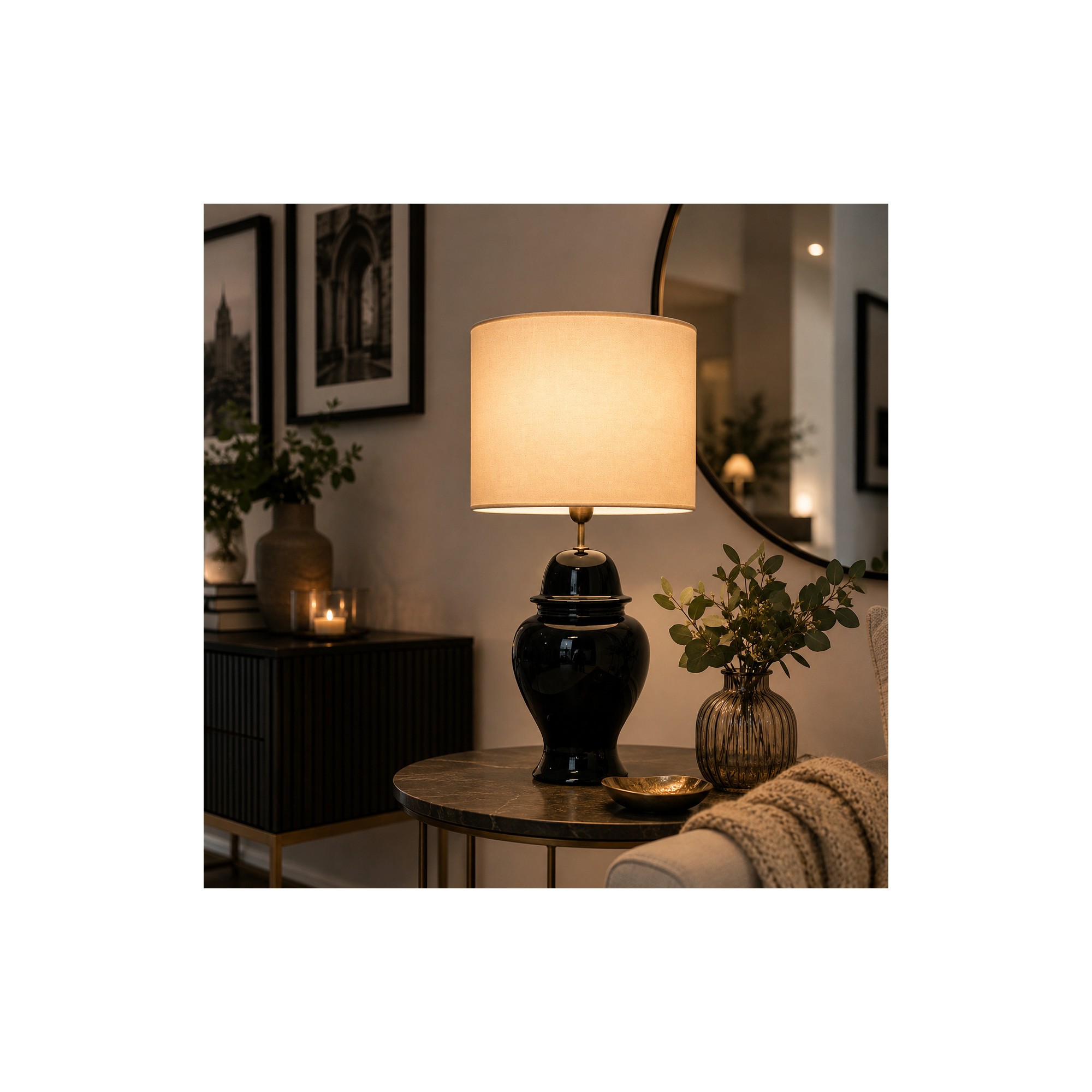 Giulia Grillo Lampada tempio vaso ceramica nera
