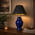 Lampada tempio vaso ceramica blu scuro