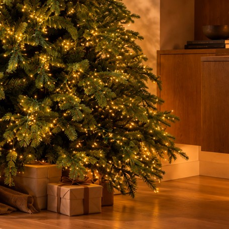 Künstlicher Weihnachtsbaum mit Beleuchtung 210 cm, 4950 warmweiße LEDs