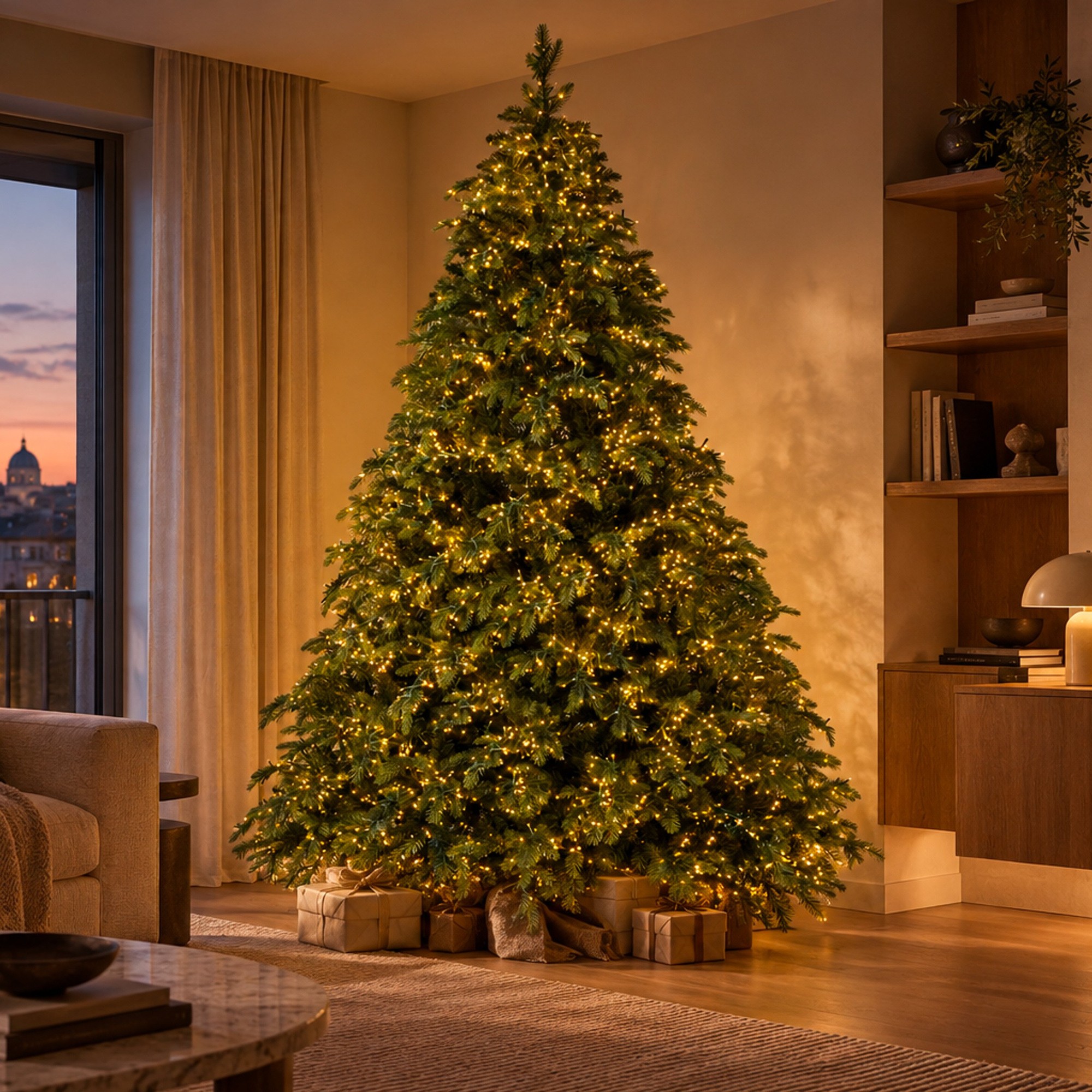 Giulia Grillo Albero di Natale con Luci Incorporate 210 cm, 4950 LED a luce calda