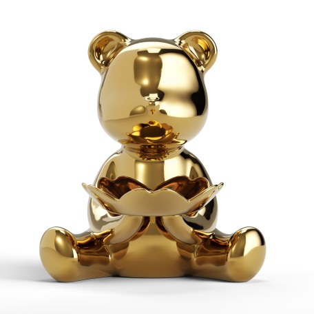 Design-Ablageschale Teddybär Aufbewahrung Gold