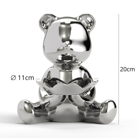 Object holder design Bear Silver Object holder design Bear Silver