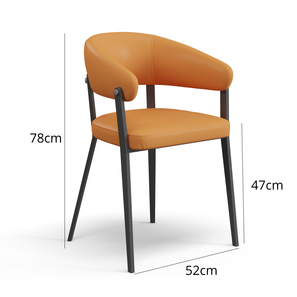 Giulia Grillo Silla de diseño tradicional naranja